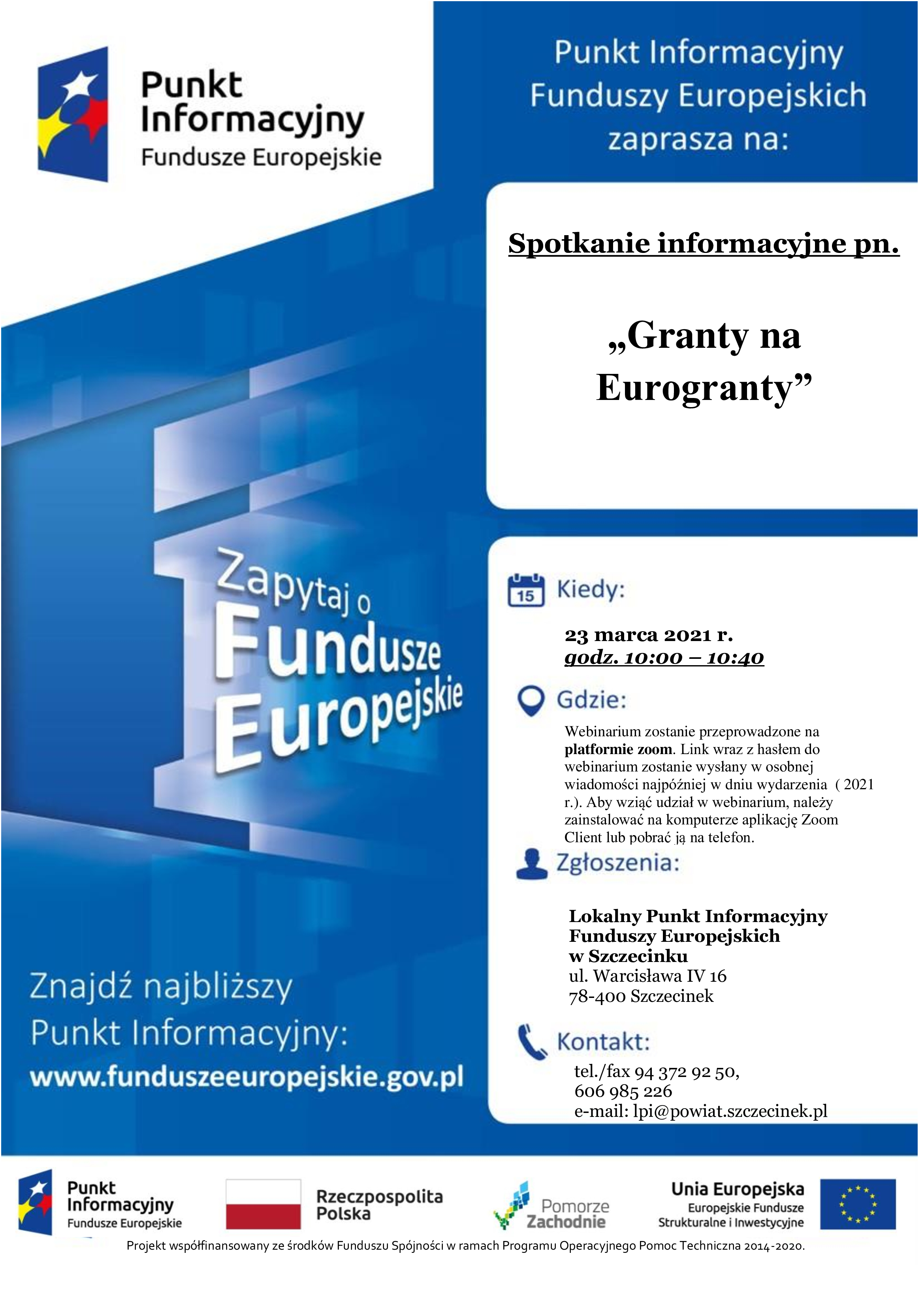 plakat granty na eurogranty